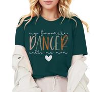 Mi bailarín favorito llamado Mich Mamá Camiseta de Baile para Madre Camiseta Negra, verde, L