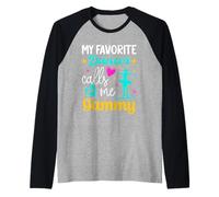 Mi Bailarina Favorita me Llama Gammy Dance Abuela Día de la Madre Camiseta Manga Raglan