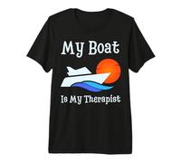 Mi Barco es mi Terapeuta Primavera Verano Salud Mental al Aire Libre Camiseta Premium