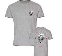 Mi Barrio La Familia Original Loco for Life - Camiseta para hombre, color gris, blanco y negro gris L