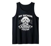Mi Bichon Frise Conoce a Todos Camiseta sin Mangas
