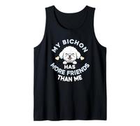 Mi Bichon Frise Tiene más Amigos Que yo Camiseta sin Mangas