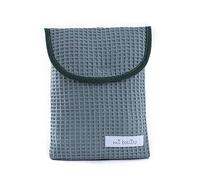 mi bollito - Bolsa organizadora de pañales y toallitas de bebé, tejido gofrado 100% algodón, cierre rápido tipo velcro, práctica y elegante. (Verde)