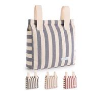 mi bollito - Bolso Carro Bebé | Nueva Colección | Bolsa para Carrito Universal con Cierre de Clic | Ligera, Práctica y con Gran Capacidad | Diseño de Rayas. (Azul)