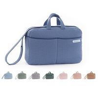 mi bollito - Bolso de maternidad Crossbody para carrito de bebé y para hospital. Bolsa organizadora práctica y elegante de gran capacidad. Producto fabricado en España. (Azul grisáceo)