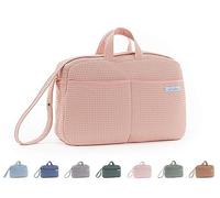 mi bollito - Bolso de maternidad Crossbody para carrito de bebé y para hospital. Bolsa organizadora práctica y elegante de gran capacidad. Producto fabricado en España. (Rosa pastel)