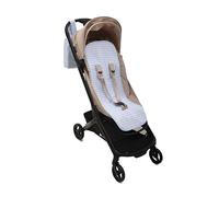 Mi Bollito - Colchoneta silla de paseo universal - Estilo Vichy acolchada y transpirable - 100% algodón - Compatible con todos los carros de bebé - Fabricado en España. (Azul)