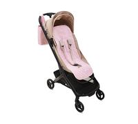 Mi Bollito - Colchoneta silla de paseo universal - Estilo Vichy acolchada y transpirable - 100% algodón - Compatible con todos los carros de bebé - Fabricado en España. (Rosa)