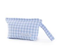 mi bollito - Neceser de Bebé. Pañalera vichi de algodón. Bolso Organizador pequeño para Accesorios de Aseo e higiene del bebé. Práctico y cómodo de Llevar. (Azul)
