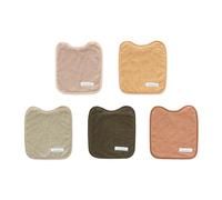 mi bollito - Pack 5 Baberos Bebé Impermeables | Con goma al cuello | Rizo 100% Algodón | Suaves, Absorbentes y Cómodos | Fabricados 100% en España. (Aventuras suaves)