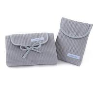 Mi bollito - Set de 2 unidades, cambiador de bebé impermeable más bolsa pañalera para toallitas y pañales. Fabricado íntegramente en España. (Gris claro)