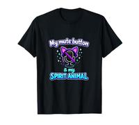 Mi botón de Silencio es mi espíritu Animal Oficina Reunión Humor Camiseta