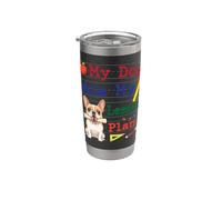 Mi Bulldog Francés Comió Mi Lección Planes Divertido Papá Mamá Maestra Vaso térmico de acero inoxidable de doble pared