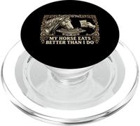 Mi Caballo Come Mejor Que yo Gerente de establo Ecuestre PopSockets PopGrip para MagSafe
