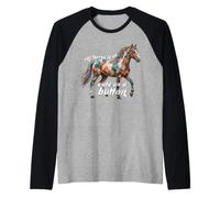 Mi Caballo es Tan Bonito como un Caballo con Botones. Me Encanta la artesanía. Camiseta Manga Raglan