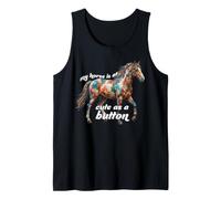 Mi Caballo es Tan Bonito como un Caballo con Botones. Me Encanta la artesanía. Camiseta sin Mangas