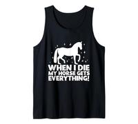 Mi caballo lo obtiene todo para ecuestarios y amantes de los caballos Camiseta sin Mangas