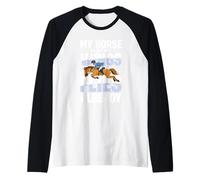 Mi Caballo no Necesita alas, ya Vuela Camiseta Manga Raglan