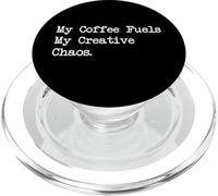 Mi café alimenta mi caos creativo Citas divertidas para trabajar la madera PopSockets PopGrip para MagSafe