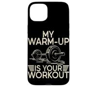 Mi Calentamiento es tu Entrenamiento Deadlifting Powerlifting Fitness Carcasa para iPhone 15 Plus