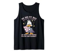 Mi Cama y yo Estamos felizmente Casados Tenemos 2 Hijos llamados Pato Camiseta sin Mangas