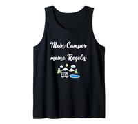 Mi Camper Mis Reglas Caravana Camping Naturaleza Camiseta sin Mangas