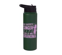 Mi cantante favorita me llama abuela de cantante vocalista Stainless Steel Insulated Water Bottle