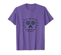 Mi Cara Cuando Alguien Dice Que no Hay WiFi Humor tecnológico Divertido Camiseta, Hombre, Morado Jaspeado, XL