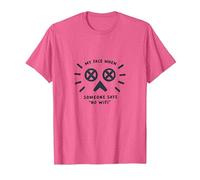 Mi Cara Cuando Alguien Dice Que no Hay WiFi Humor tecnológico Divertido Camiseta, Hombre, Rosa Jaspeado, XL