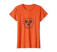 Mi Cara Cuando Alguien Dice Que no Hay WiFi Humor tecnológico Divertido Camiseta, Mujer, Naranja, XS