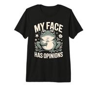 Mi Cara Tiene Opiniones Sarcasmo de Rana Camiseta Premium