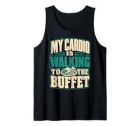 Mi Cardio está Caminando hacia el Buffet Divertido Camiseta sin Mangas