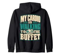 Mi Cardio está Caminando hacia el Buffet Divertido Sudadera con Capucha