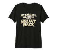 Mi Cardio está Caminando hacia el Estante de Sentadillas Camiseta Premium