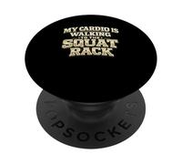 Mi Cardio está Caminando hacia el Estante de Sentadillas PopSockets PopGrip Adhesivo