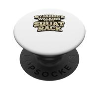 Mi Cardio está Caminando hacia el Estante de Sentadillas PopSockets PopGrip Adhesivo