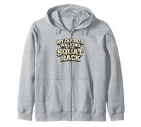 Mi Cardio está Caminando hacia el Estante de Sentadillas Sudadera con Capucha