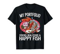 Mi Cartera Acciones Bienes raíces & Happy Fish Funny Investor Camiseta