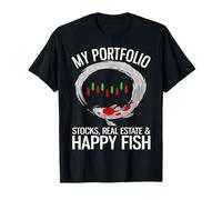 Mi Cartera Acciones Bienes raíces & Happy Fish Funny Investor Camiseta