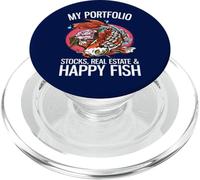 Mi Cartera Acciones Bienes raíces & Happy Fish Funny Investor PopSockets PopGrip para MagSafe