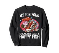 Mi Cartera Acciones Bienes raíces & Happy Fish Funny Investor Sudadera