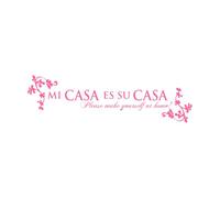 Mi Casa Es Tu Bienvenido Entrada Hola Mi Casa Es Tu Casa Déjate Ser Calcomanías de letras 37.5x128.4cm Embellecimiento de paredes Rosa