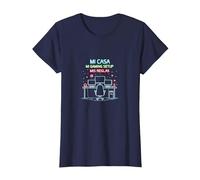 Mi Casa, Mi Gaming Setup, Mis Reglas | Lema Gamer NeÛn Camiseta, Mujer, Azul Marino, XL