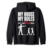 Mi Casa Mis Normas Papá Humor Divertido Sudadera con Capucha