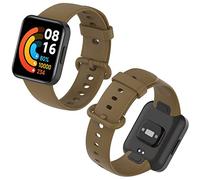 Mi-Case Correa Compatible para Xiaomi Redmi Watch 2 / Redmi Watch 2 Lite, Silicona Pulseras de Repuesto Compatible para Redmi Watch 2,Correas Unisex Impermeable General-Marrón