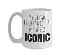 Mi Celiaquía Es Crónica, Pero Mi Trasero Es Icónico. Mug Divertido Taza Único Taza De Café Para Cappuccino Escuela Espresso 330Ml