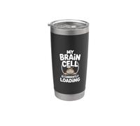 Mi célula cerebral está cargando una broma de dragón barbudo Vaso térmico de acero inoxidable de doble pared