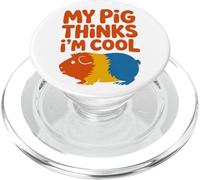 Mi Cerdo Piensa Que Soy Genial y Colorido Conejillo de Indias PopSockets PopGrip para MagSafe