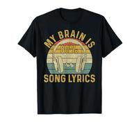 Mi cerebro es 80% Letras de canciones Auriculares Letras Humor Camiseta