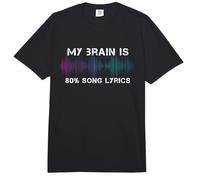 Mi Cerebro es 80 Porcentaje Letras de Canciones Músico Amante de la música Comfort Colors Adult Heavyweight T-Shirt
